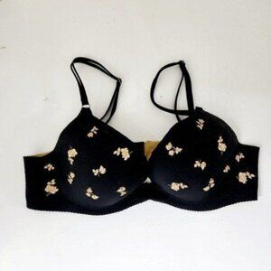 VS Angels Secret Embrace Embroidered & Rhinestone Push-Up Bra Size 34B